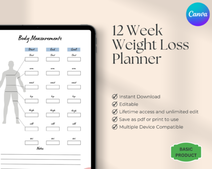 12 Week Weight Loss Planner
